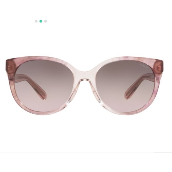 Coach | Transparent Pink Iridescent Sunglasses with - Picture 2 of 13